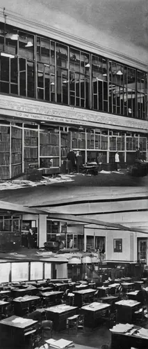 factory hall,model years 1958 to 1967,douglas aircraft company,bus garage,ford motor company,industrial hall,company building,matruschka,cafeteria,vauxhall motors,company headquarters,factories,gymnasium,industrial building,czarnuszka plant,empty factory,commercial building,year of construction 1954 – 1962,offices,1965,Illustration,Realistic Fantasy,Realistic Fantasy 06