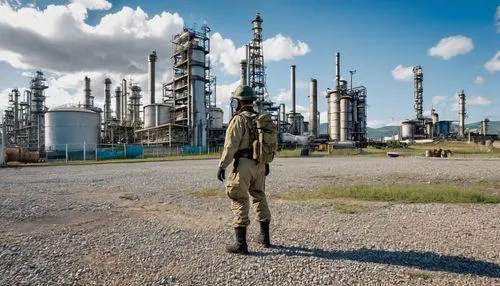 oil industry,petrochemical,petrochemicals,refinery,chemical plant,fluoroethane,industrial security,industrial landscape,oil production,petroleum,petrolium,oil,oil flow,oil-related plant,industries,offshore drilling,oil platform,coveralls,industrial plant,crude,Photography,General,Realistic