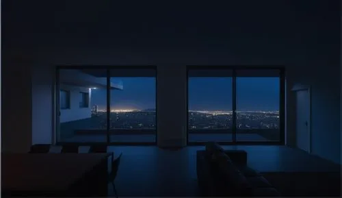 sky apartment,japan's three great night views,blue hour,nightscape,blue room,window view,Photography,General,Realistic