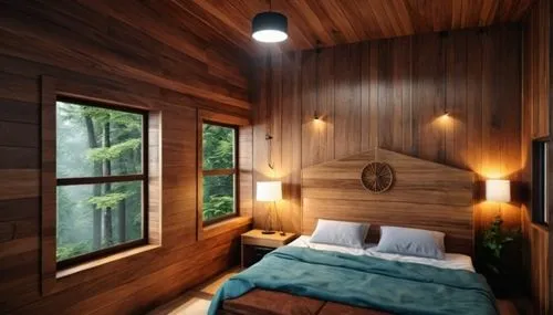 wooden sauna,small cabin,cabin,wood window,sleeping room,canopy bed,wooden windows,inverted cottage,bedroom window,modern room,wooden hut,guest room,wooden house,log cabin,the cabin in the mountains,bedroom,room divider,3d rendering,japanese-style room,wood grain