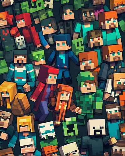 villagers,cube background,minecraft,vector people,4k wallpaper,square background,cubes,superhero background,brick background,tileable patchwork,shipping icons,tileable,pixel cube,blocks,game blocks,diamond background,diamond wallpaper,crowded,cubic,game characters,Unique,Pixel,Pixel 03