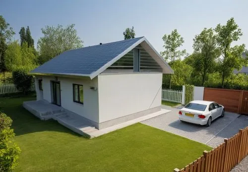 folding roof,inverted cottage,passivhaus,grass roof,small house,danish house,Photography,General,Realistic