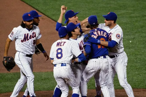 Write a suspenseful article about the Mets' last-minute comeback in a crucial game.,meeting on mound,celebration,celebrate,rangers,european starlin,sweep,huddle,conga,cubs,team spirit,players the bank