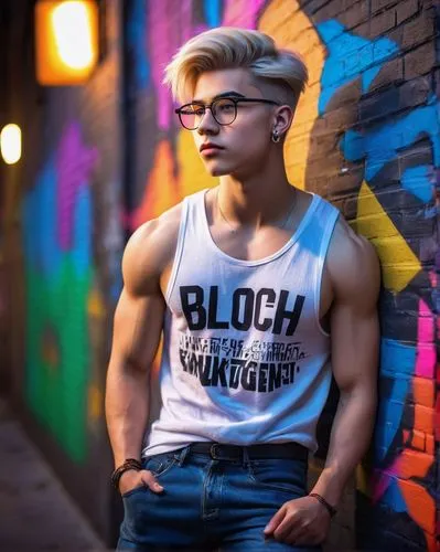 brick background,cool blonde,sleeveless shirt,isolated t-shirt,brick wall background,wall of bricks,punk,austin stirling,male model,glbt,fuller's london pride,ryan navion,colorful background,latino,red brick wall,lincoln blackwood,man on a bench,bleachers,brick wall,biceps,Art,Classical Oil Painting,Classical Oil Painting 11