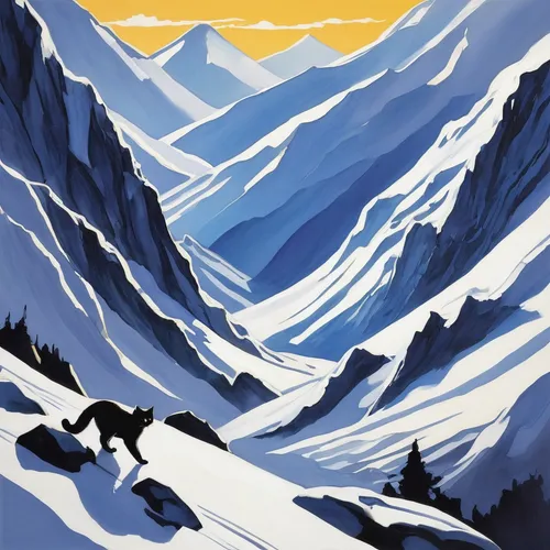 travel poster,snowy peaks,cool woodblock images,alpine crossing,cascade mountain,yukon territory,july pass,snow scene,snowy mountains,the spirit of the mountains,mountain scene,mountain pass,mountaineers,alaska,alpine route,snow landscape,winter landscape,mountains snow,woodblock prints,kicking horse,Photography,Fashion Photography,Fashion Photography 22