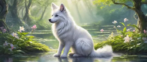 white shepherd,berger blanc suisse,borzoi,white dog,american eskimo dog,spring unicorn,a white horse,samoyed,unicorn background,unicorn art,canidae,japanese spitz,kelpie,fantasy picture,albino horse,canadian eskimo dog,forest animal,indian spitz,unicorn,rough collie,Illustration,Black and White,Black and White 35