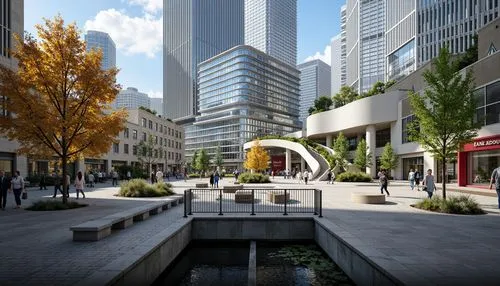 biopolis,transbay,broadgate,citycenter,damrosch,streeterville,difc,abdali,sanlitun,songdo,zeil,marunouchi,broadmead,potsdamer platz,3d rendering,urban park,financial district,berczy,costanera center,cavenagh