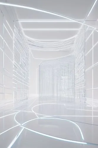 light space,white room,futuristic art museum,ufo interior,hallway space,illumina,tron,flavin,light track,cube background,corridors,wavevector,light patterns,whitespace,lightsquared,hallway,graecorum,cinema 4d,ceiling lighting,ambient lights,Illustration,Abstract Fantasy,Abstract Fantasy 08