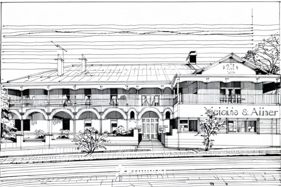 house drawing,balmoral hotel,railroad station,renovation,old station,1905,street plan,architect plan,1906,garden elevation,train depot,clubhouse,clover hill tavern,reconstruction,old railway station,g