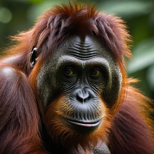 orangutan posing for a photo,orangutan,orang utan,uakari,primate,borneo,great apes,male portrait,gorilla,palm oil,common chimpanzee,bonobo,chimpanzee,primates,gibbon 5,kalimantan,langur,ape,animal por