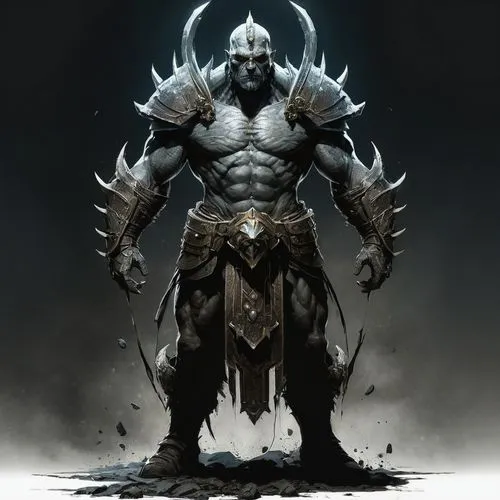 Ursule la pustule,warlord,dark elf,fantasy warrior,greyskull,heroic fantasy,death god,alien warrior,barbarian,armor,massively multiplayer online role-playing game,norse,concept art,minotaur,armored,bl