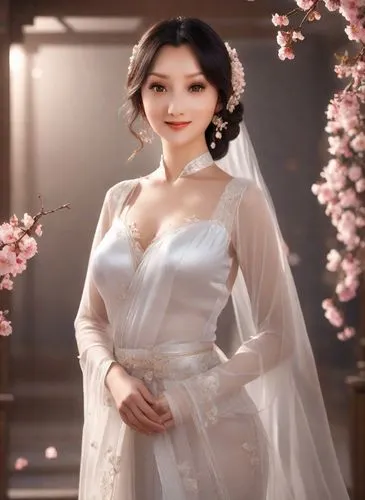 ao dai,bridal clothing,bridal dress,wedding gown,hanbok,bridal,wedding dress,oriental princess,bride,silver wedding,wedding dresses,xuan lian,rou jia mo,siu mei,white blossom,mother of the bride,realdoll,bridal accessory,white rose snow queen,female doll,Photography,Commercial