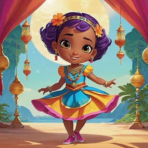 lumidee,esmeralda,agrabah,mariama,fatoumata,tiana,Illustration,Children,Children 04