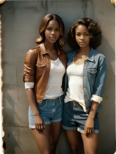 Two lovely girls side by side.,two girls posing next to each other against a wall,baddies,afro american girls,liberians,pretty girls,spokesmodels,starlets,Photography,Documentary Photography,Documenta