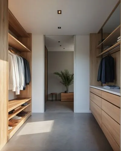 a long walk in closet next to a sink,walk-in closet,mudroom,wardrobes,closets,wardrobe,closet,Photography,General,Natural