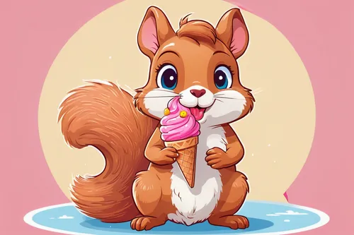 cute cartoon image,squirell,child fox,donut illustration,baby bottle feeding,adorable fox,cute fox,soft serve ice creams,eurasian red squirrel,kids illustration,growth icon,stuffed animal,little fox,holding flowers,iced-lolly,ice popsicle,red squirrel,cute cartoon character,dulce de leche,abert's squirrel,Illustration,Japanese style,Japanese Style 02