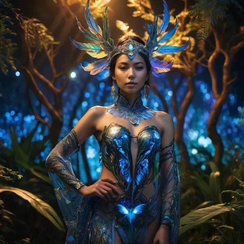 blue enchantress,amihan,inara,alani,glowing antlers,anakara,faerie,the enchantress,kitana,fairy peacock,fairy queen,enchantress,avatar,queen of the night,kerrii,aquaria,sorceror,biophilia,encantadia,pocahontas,Photography,Artistic Photography,Artistic Photography 02