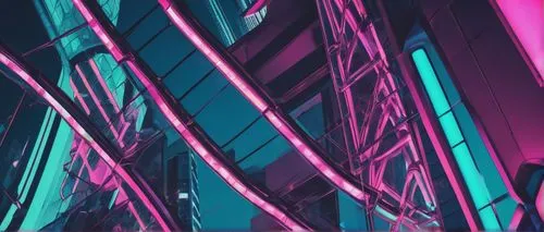 neon arrows,cybercity,abstract retro,kaleidoscape,synth,synthetic,cyberscene,hypermodern,cyberia,tron,wavevector,noncorporate,purpleabstract,vapor,mainframes,neon,futuristic,colorful city,ultramodern,ultraviolet,Conceptual Art,Sci-Fi,Sci-Fi 29