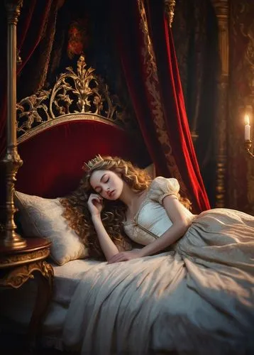 sleeping beauty,bedchamber,the sleeping rose,woman on bed,leighton,ophelia,satine,minogue,margaery,fairytales,bed,sleeping rose,namie,noblewoman,fairytale,roseland,fairy queen,raphaelle,bedspread,sigyn,Conceptual Art,Graffiti Art,Graffiti Art 11