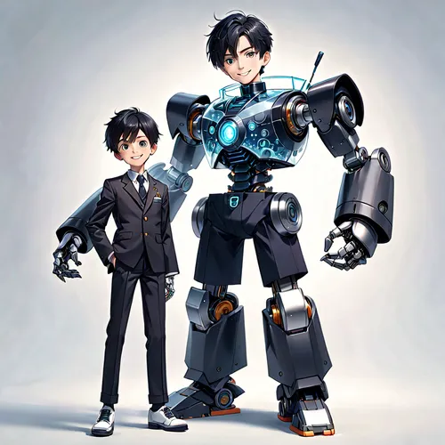 robotics,minibot,robots,robotic,mecha,robot,industrial robot,military robot,cybernetics,mech,robot combat,bolt-004,bot,man and boy,dad and son,topspin,robot icon,anime 3d,father and son,mechanical,Anime,Anime,General