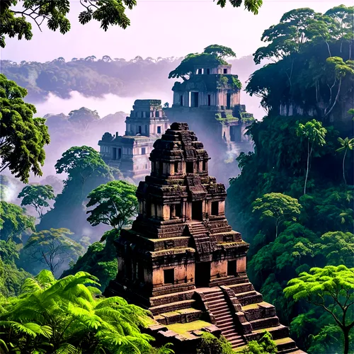 yavin,tikal,angkor,vimana,artemis temple,temples,ancient city,cambodia,pakal,chedi,gopura,banteay,temple,stone pagoda,pagodas,palenque,anantara,poseidons temple,ancient buildings,mayan,Illustration,Realistic Fantasy,Realistic Fantasy 21