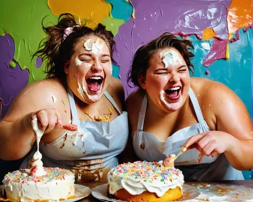 cake smash,cake decorating,cornflour,hygienists,swirlgirls,celebrants,birthday banner background,clipart cake,cake mix,colored icing,cake buffet,birthday template,splash paint,birthday background,celebrators,laughers,milkmaids,cake,celebrates,two girls,Conceptual Art,Oil color,Oil Color 21