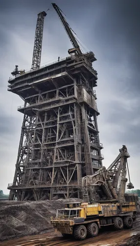 Describe the incredible power of bucket wheel excavators.,bucket wheel excavators,bucket wheel excavator,oil platform,dragline,open pit mining,gantry crane,drilling rig,loading crane,lignite power pla