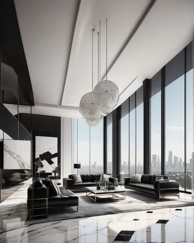 penthouses,minotti,interior modern design,modern living room,luxury home interior,contemporary decor,modern decor,livingroom,damac,living room,interior design,modern room,sky apartment,3d rendering,glass wall,modern kitchen interior,tishman,apartment lounge,interior decoration,modern style,Illustration,Black and White,Black and White 24