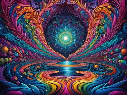 psychedelic art,psychedelic,kaleidoscope art,kaleidoscope,vortex,lsd,kaleidoscopic,colorful spiral,aura,dimensional,vibration,mantra om,chakra,pachamama,acid,colorful tree of life,chakras,cosmic eye,flow of time,vibrations,Illustration,Realistic Fantasy,Realistic Fantasy 39