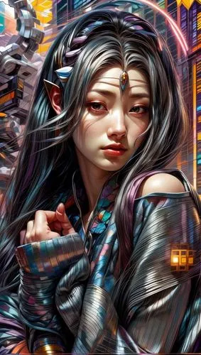 alita,world digital painting,yavana,tsuneo,shadowrun,asami,rongfeng,bingqian,sindel,fantasy portrait,cyberpunk,fantasy art,diaochan,haixia,planescape,xinghua,yi sun sin,longmei,kahlan,sunzha