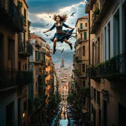 barcelona,seville,valencia,españa la bella,flying girl,palma de mallorca,catalonia,malaga,gaudí,leap for joy,leap of faith,piazza di spagna,balcon de europa,cocido madrileño,larambla,jumping,cagliari,buenos aires,cirque du soleil,girl upside down