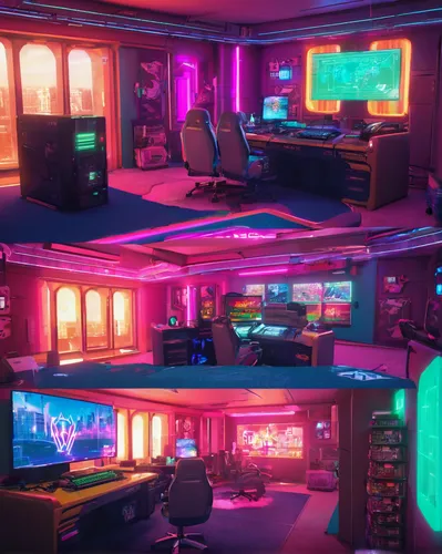 ufo interior,neon cocktails,game room,computer room,nightclub,retro diner,neon drinks,retro styled,80's design,neon coffee,arcade,offices,neon,neon colors,neon light,neon lights,neon ghosts,80s,neon human resources,neon arrows,Conceptual Art,Sci-Fi,Sci-Fi 28