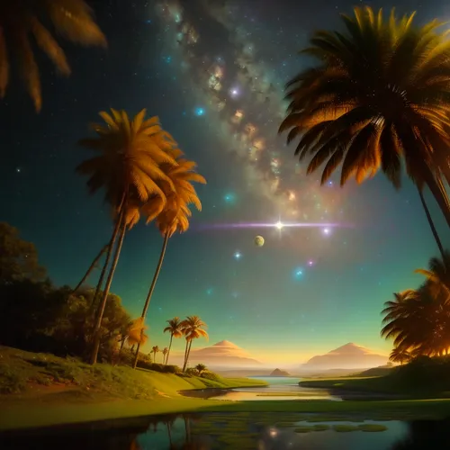 meteor shower,moon and star background,celestial phenomenon,cartoon video game background,fantasy landscape,landscape background,star sky,full hd wallpaper,colorful star scatters,fantasy picture,color