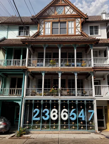half-timbered,house numbering,homes for sale in hoboken nj,half timbered,homes for sale hoboken nj,puerto varas,half-timbered house,built in 1929,hoboken condos for sale,house number 1,half-timbered houses,balconies,two story house,1955 montclair,wooden facade,old town house,facade painting,timber framed building,namsan hanok village,address