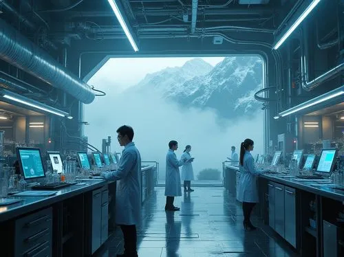 weyland,cryobank,extant,sci - fi,research station,science fiction,cleanrooms,sci fiction illustration,scifi,sci fi,computer room,nostromo,futuristic landscape,hodas,laboratory,troshev,arktika,europacorp,earth station,sector,Photography,General,Realistic