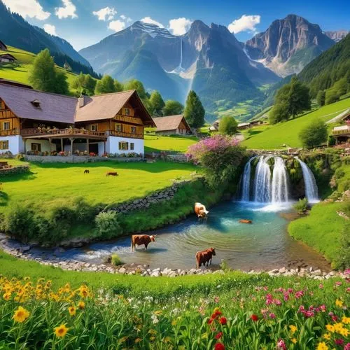 beautiful landscape,switzerland,southeast switzerland,eastern switzerland,mountain village,austria,Photography,General,Realistic