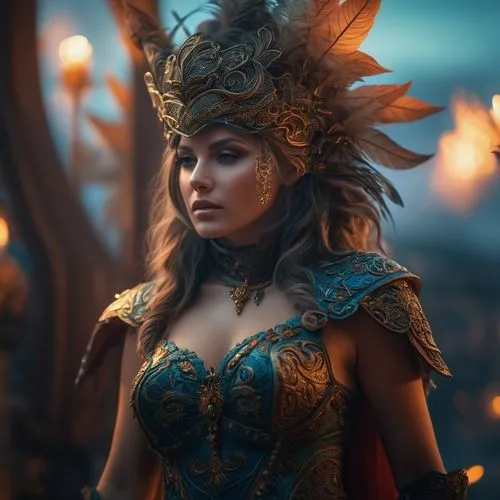 fantasy portrait,fantasy woman,the enchantress,fantasy art,ancient costume,headdress,headpiece,fantasy picture,3d fantasy,faery,fairy tale character,asian costume,warrior woman,cleopatra,faerie,garuda,sorceress,fairy queen,golden crown,celtic queen,Photography,General,Fantasy