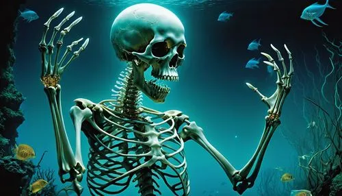 underwater background,human skeleton,vintage skeleton,skeletal,skeleton,fish skeleton,underwater diving,day of the dead skeleton,scull,skeletons,skeletal structure,aquarium decor,bony-fish,fish bones,fishbones,skull rowing,mermaid background,sea life underwater,life after death,calcium,Photography,Artistic Photography,Artistic Photography 09