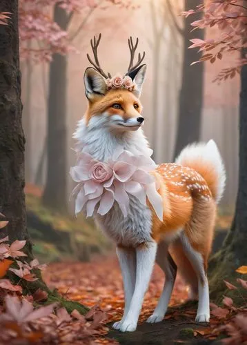 forest animal,animals play dress-up,autumn cupcake,cute fox,adorable fox,autumn theme,a fox,little fox,child fox,autumn background,anthropomorphized animals,forest king lion,bambi,fall animals,fox,fairy tale character,autumn forest,canidae,ballerina in the woods,crown render,Art,Classical Oil Painting,Classical Oil Painting 02