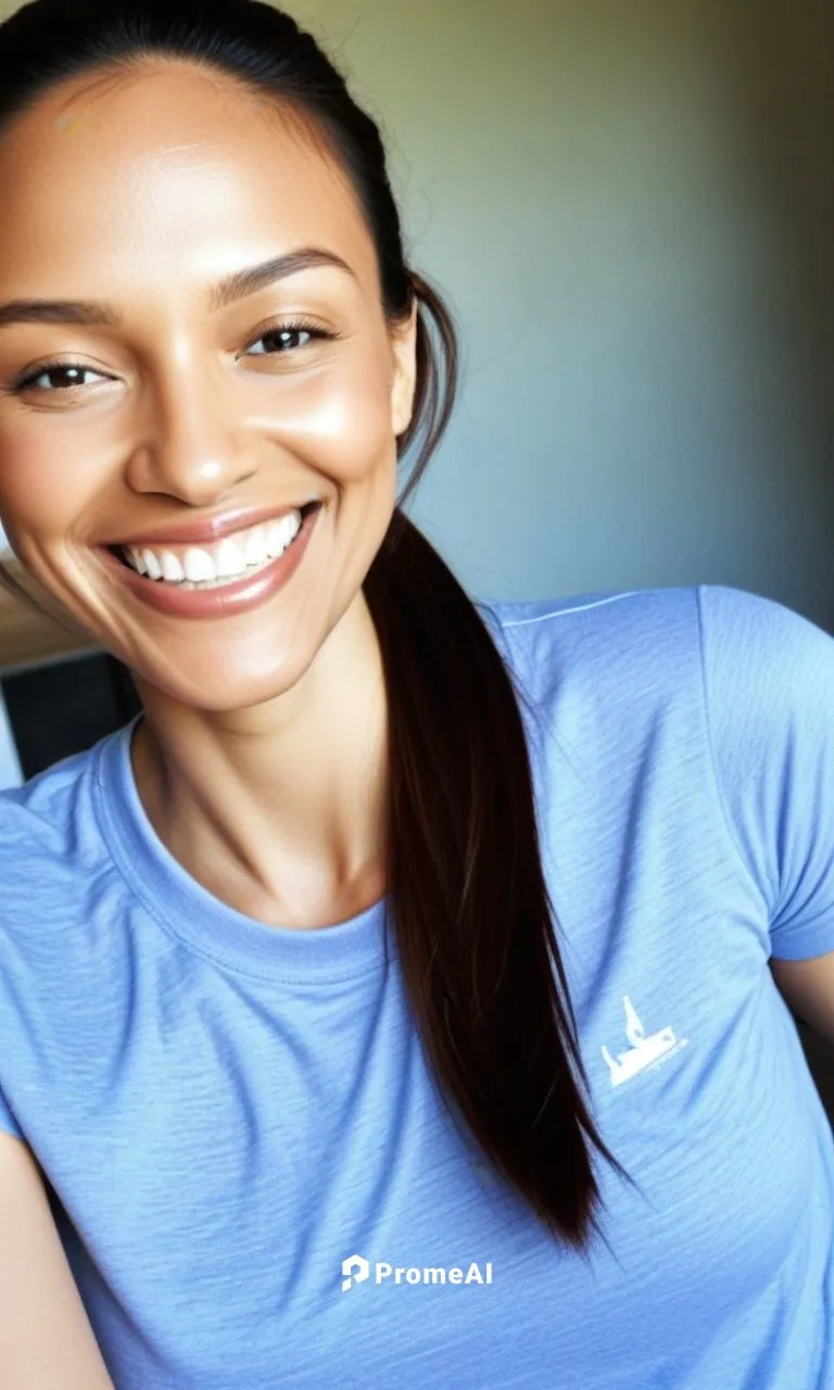 smile,a woman with a toothbrush and blue shirt smiling,laser teeth whitening,heptathlete,dibaba,ocasio,freema,sprint woman