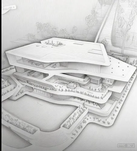 futuristic architecture,stadium falcon,school design,architect plan,3d rendering,skeleton sections,scale model,soccer-specific stadium,plan,technical drawing,orthographic,very large floating structure