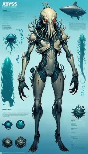 neottia nidus-avis,abyss,argus,atlas,aquanaut,anas platyrhynchos,axyridis,divemaster,nautilus,deep sea nautilus,alaunt,angler,atlantis,ariegeois,marine animal,silver octopus,mergus,artemis,water creature,marine biology,Unique,Design,Character Design