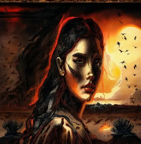 melisandre,kahlan,samhain,llorona,seregil,dolorosa,Illustration,Paper based,Paper Based 30