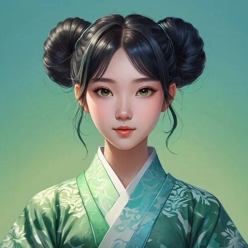 chuseok,maiko,daiyu,zhiyuan,xiaojian,jingqian,Illustration,Realistic Fantasy,Realistic Fantasy 01