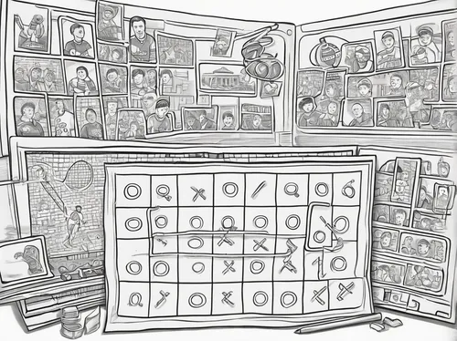 chess icons,picture puzzle,board game,book wall,set of icons,display panel,cabinets,advent calendar,organization,locker,bookshelves,bookcase,cabinet,chinese screen,digitization of library,a drawer,mexican calendar,tear-off calendar,shelves,shooting gallery,Illustration,Black and White,Black and White 14