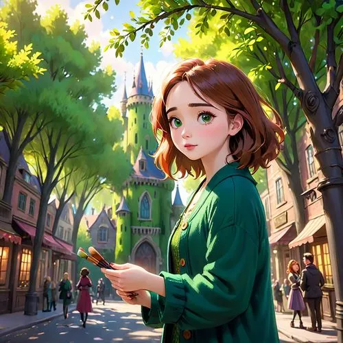 parisian,city ​​portrait,french digital background,parisii,paris,martre,parisienne,paris shops,parisiennes,watercolor paris,world digital painting,parisian coffee,eurodisney,paris cafe,notre dame,shopping street,merula,girl with tree,princess anna,studio ghibli,Anime,Anime,Cartoon