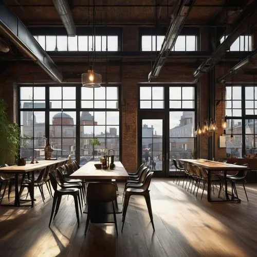 loft,lofts,hardwood floors,officine,daylighting,wooden beams,meatpacking,eveleigh,tribeca,brickworks,breakfast room,dining room,working space,wood floor,wooden floor,lumberyard,wood casework,dining table,interiors,floorboards,Illustration,Abstract Fantasy,Abstract Fantasy 18