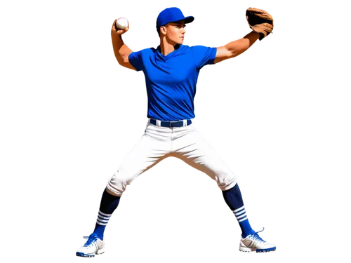 Male athlete, baseball player, dynamic pose, throwing ball, athletic wear, baseball glove, sporty hairstyle, focused facial expression, muscular arms, strong legs, sneakers, afternoon sunlight, shallo