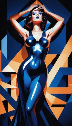 dazzler,art deco woman,depero,pop art woman,vasarely,cool pop art,pop art background,giganta,neon body painting,retro woman,steranko,chaykin,guillemin,fujiko,garrison,madelyne,lilandra,art deco background,lichenstein,pop art style,Illustration,Vector,Vector 17