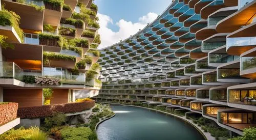 bjarke,interlace,building honeycomb,cube stilt houses,honeycomb structure,masdar,Photography,General,Realistic